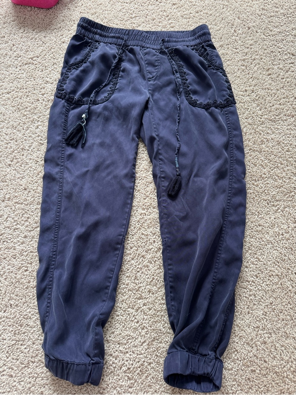 Heihei Anthropologie Navy Jogger Pants Size Small